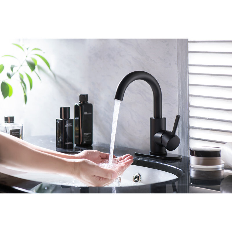 Bathroom Faucet Single Hole Single Handle, Matte Black