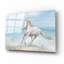  «Gallop On The Beach» par Danhui Nai, art mural en verre acrylique, 16 po x 12 po
