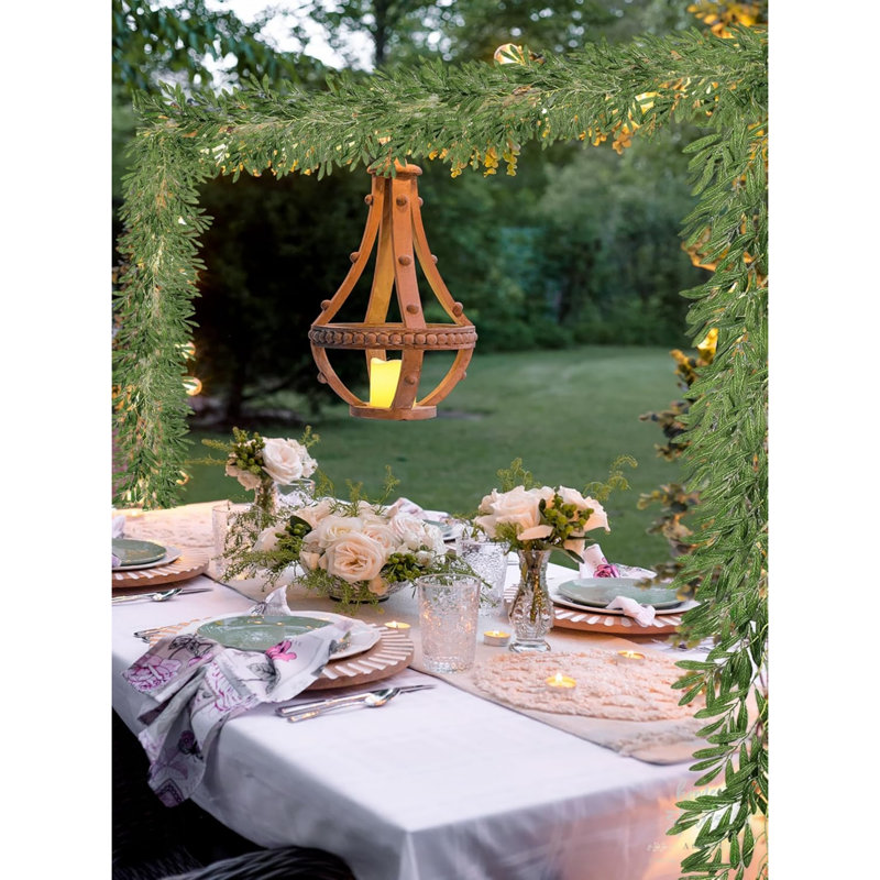 2Pcs Artificial Olive Leaves Garlands 6.2Ft-Fake Hanging Silk Willow Leave Ivy Vines Faux Bayberry Leaf Twigs Greenery Rattan for Indoor Outdoor Wedding Birthday Party Home Garden Table Decor