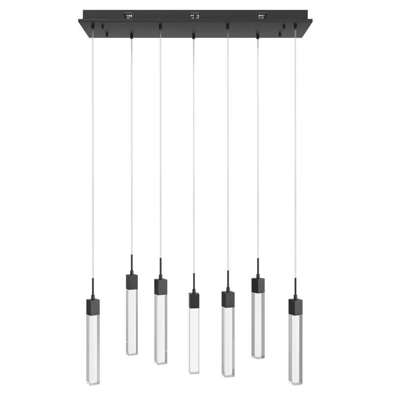 Original Glacier 7 - Light Pendant, Black, Clear Glacier K9