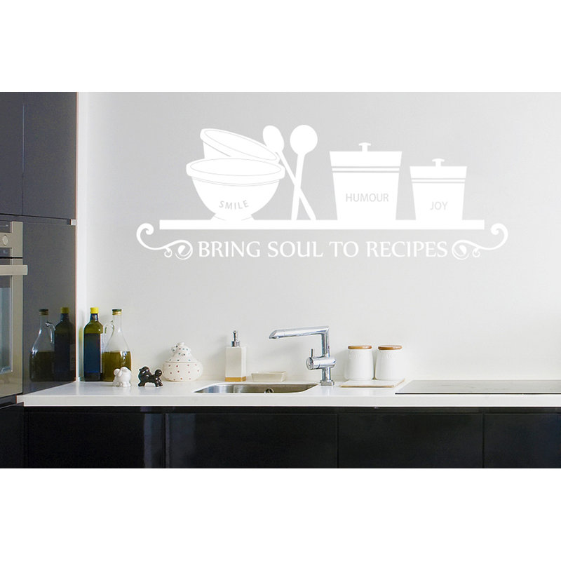 Food & Beverage Wall Decal, Medium, White