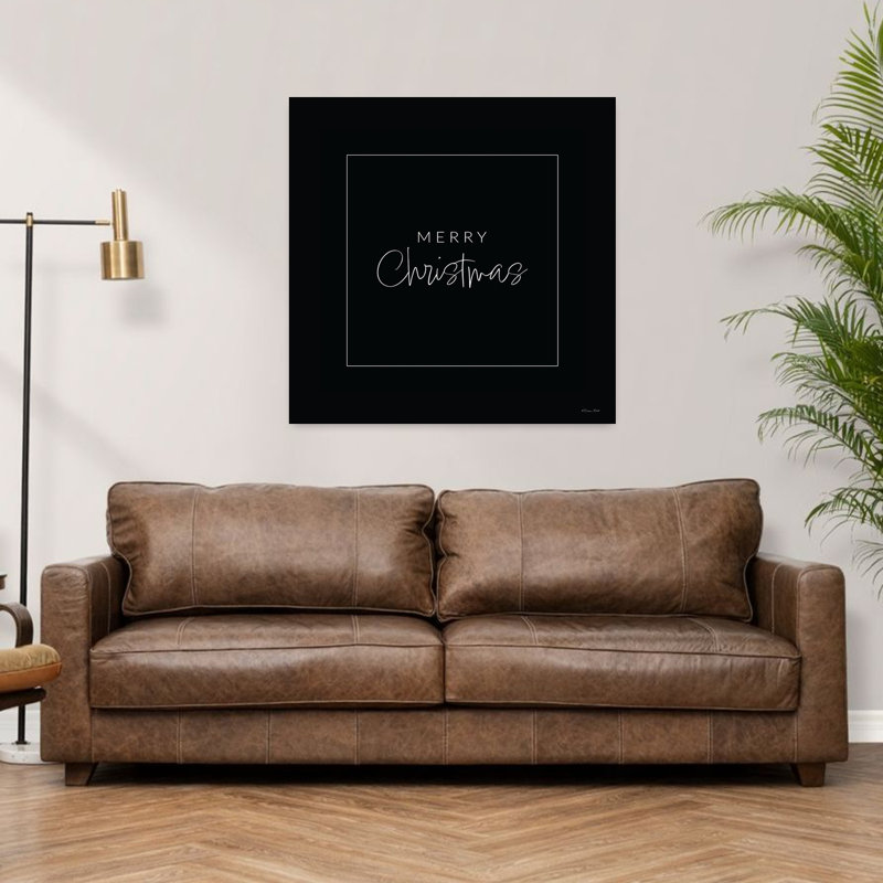 Simple, joyeux Noël, art contemporain abstrait, H 36 po x l 36 po