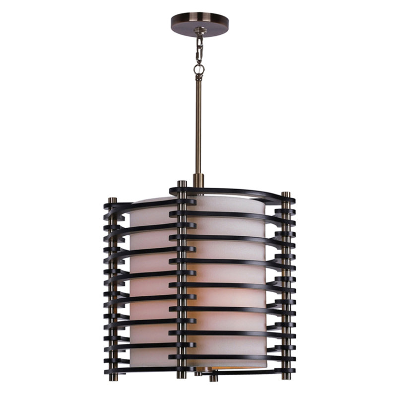 Steps 3 - Light Geometric Pendant, Brushed Brass