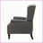 Recliners Oversized Wingback Push Back Fabric Recliner with Tufted Stitch &amp; Nailhead Trim | Charcoal Fabric
