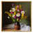 Toile avec cadre flottant or