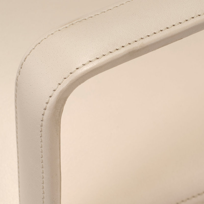 Hemingway Leather Accent Chair, Saddle, Cream