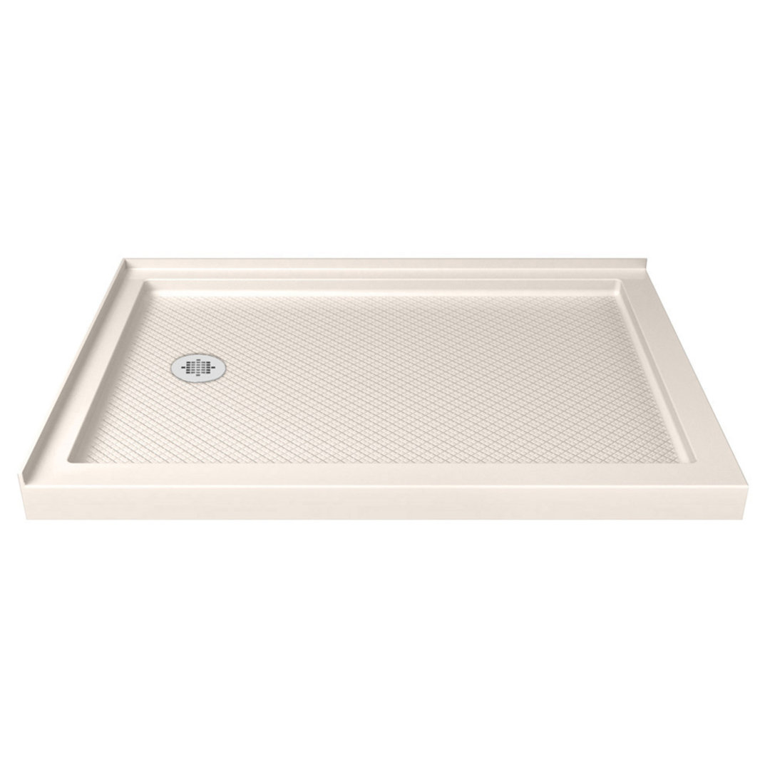 SlimLine 48" W x 36" D Double Threshold Shower Base DreamLine Drain