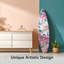 Planche de surf American Art Decor - Hibiscus tropical, art mural Monstera