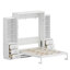 Lit escamotable peu encombrant conçu avec des tablettes de rangement intégrées et des tiroirs pratiques-130143898