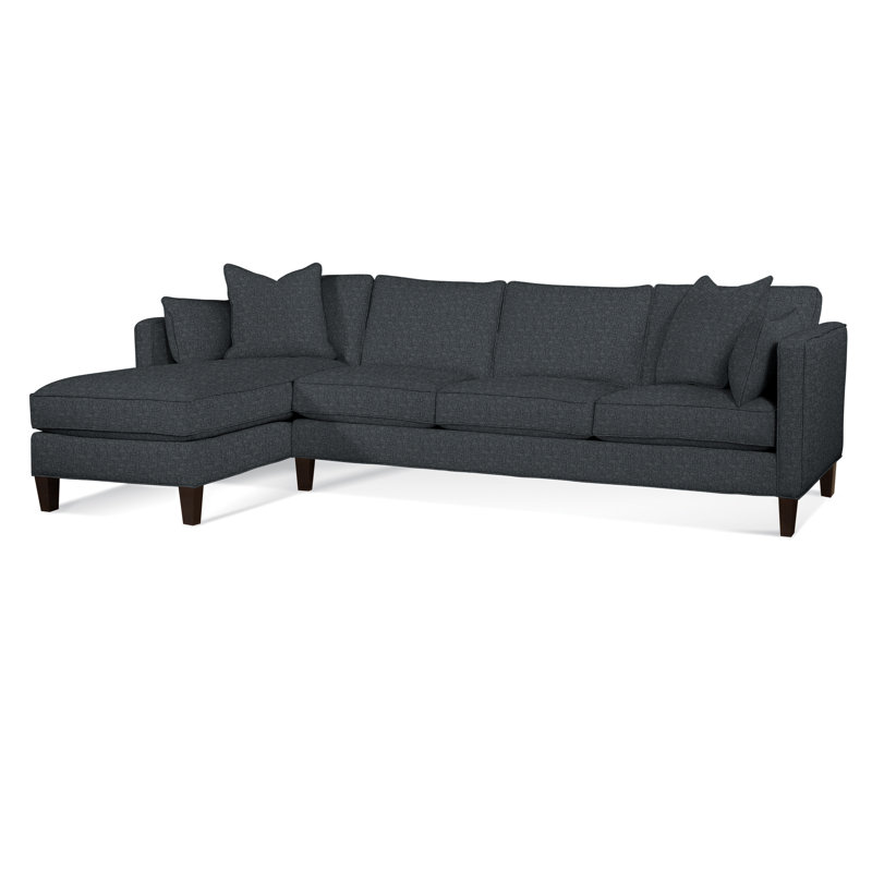 Lenox Chaise Sectional, Java, Left Hand Facing, Brown Geometric, 0456-33