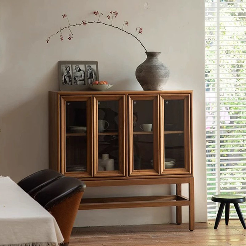 Retro Walnut Solid Wood Sideboard