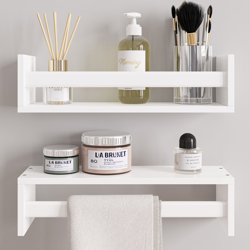 Rigga 16" Floating Shelves with Front Bar