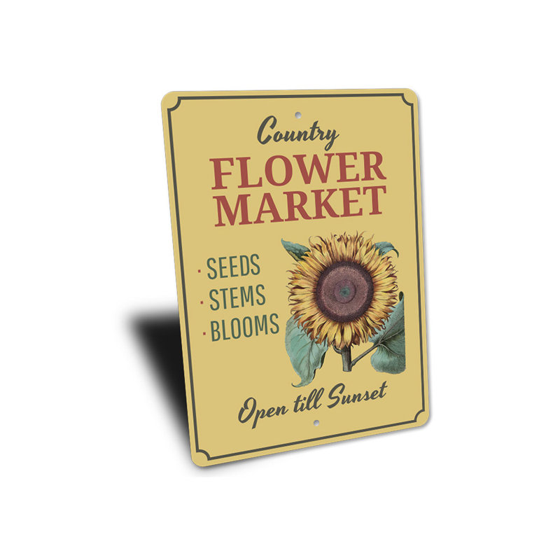 Plaque tournesol en aluminium, H 18 po x l 12 po x P 0,06 po