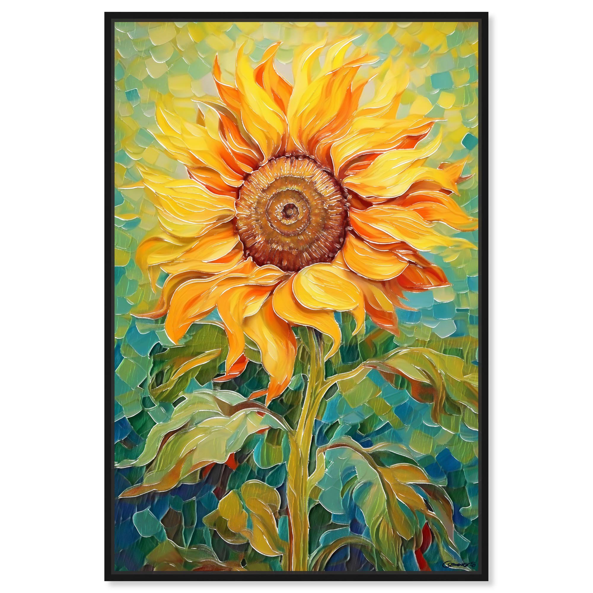 Art Remedy Sunflower Vibrante Canvas Sunflower Art Prints by Art Remedy ...