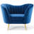 Silver Orchid Blandick Velvet Armchair-1322947078