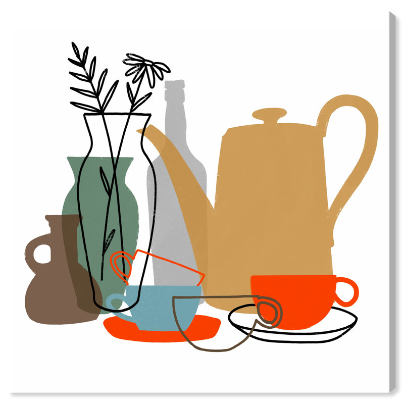 " Morning Tea ", 12" H x 12" W x 0.8" D