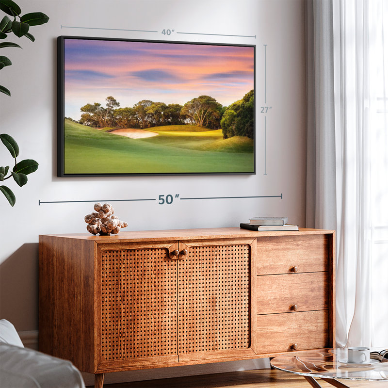 " Golf Course Sundown ", 40" H x 27" W