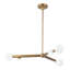 Reese 41-in Urban Bronze Dimmable LED Chandelier with Amber Glass-281923354