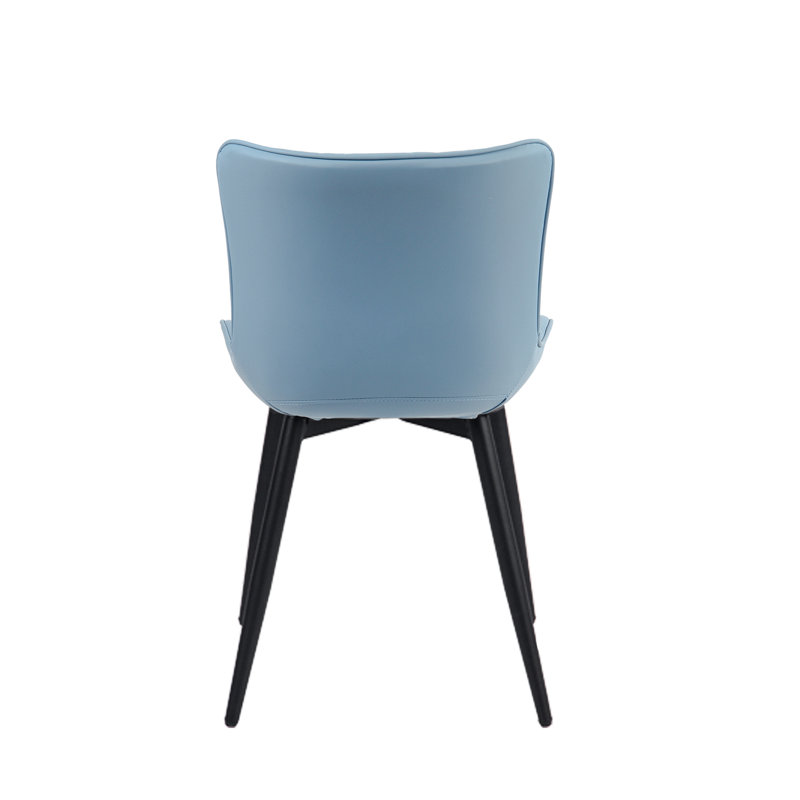 Comfortable Padded Dining Chairs with Back Easy Assembly Upholstered Side Chair, Accent Chairs for Kitchen, Dining Room, Blue