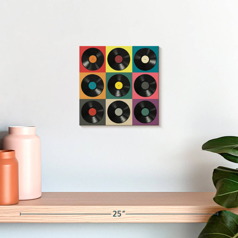 Abarca Vinyl Records, 10" H x 10" W