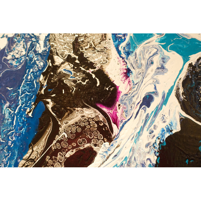 'Peeking Through Foam' - Wrapped Canvas Painting Print
