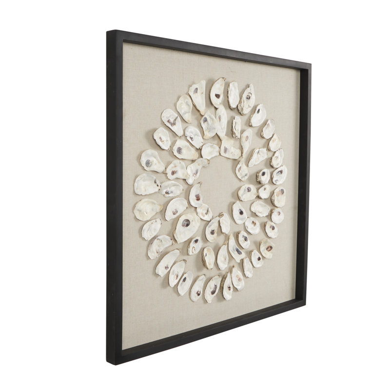 Décoration murale crème abstraite faite à la main Karmin, H 27,5 po x l 27,5 po