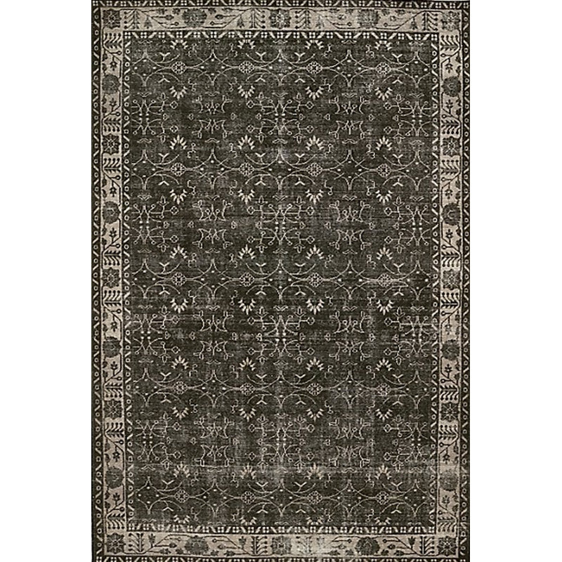Tapis oriental gris foncé Harrow, Rectangle 4 pi x 6 pi