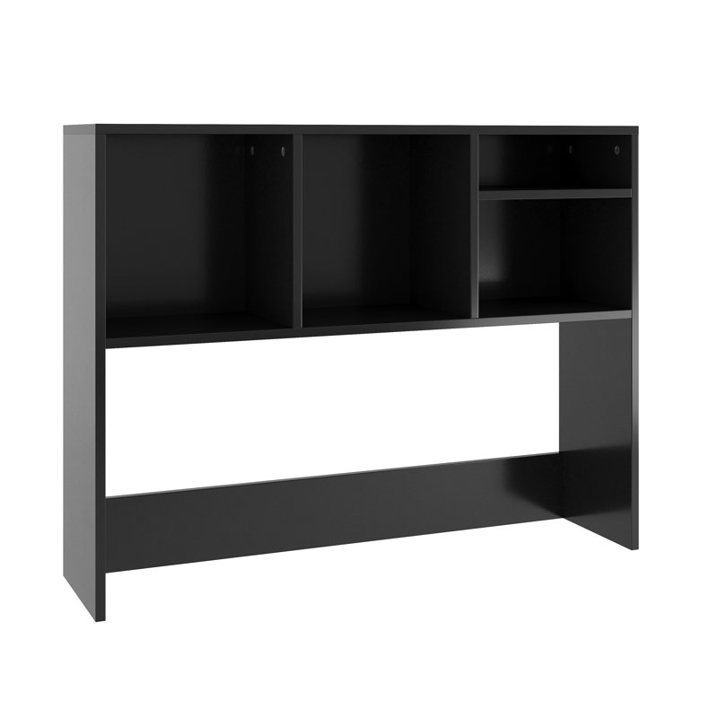Nahliyah Space-Saving Desktop Bookshelf Storage Organizer with Assorted Cubbies, Black
