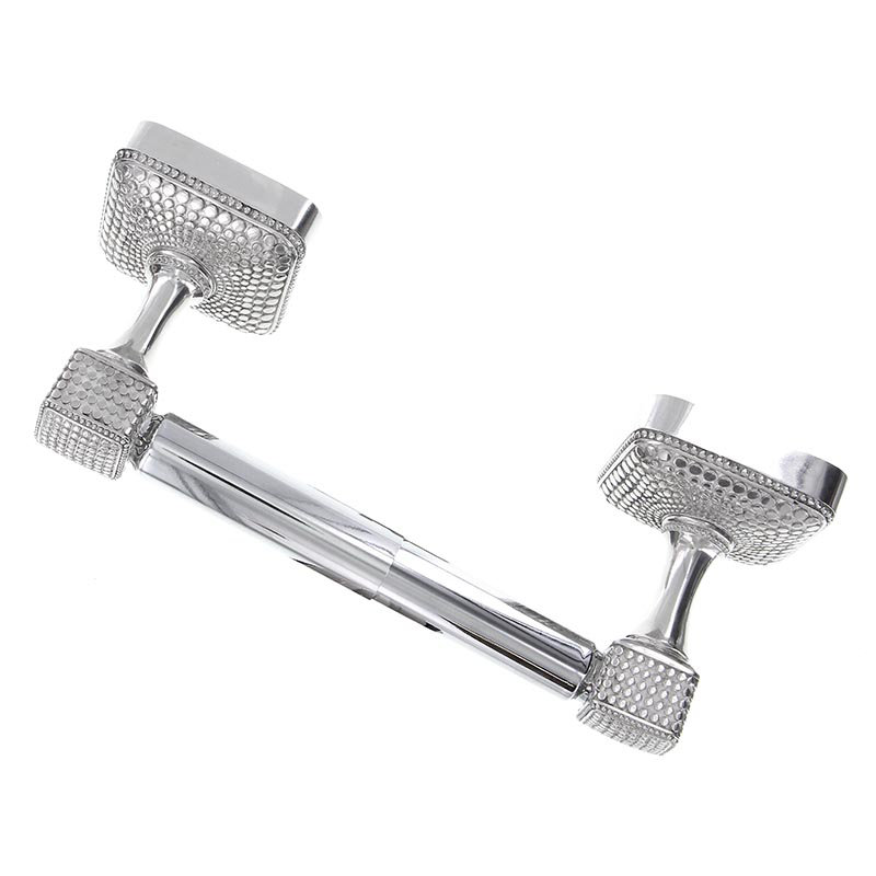 Tiziano Wall Mounted Toilet Paper Holder, Polished Silver