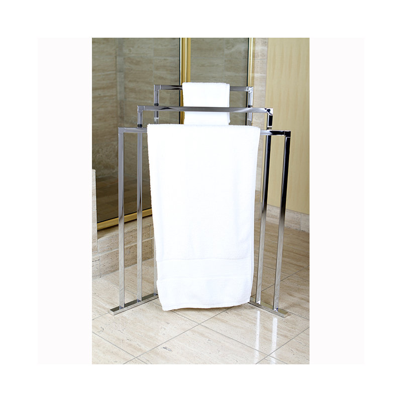 Kingston Brass Edenscape Freestanding 3-Tier Towel Rack, Polished Chrome