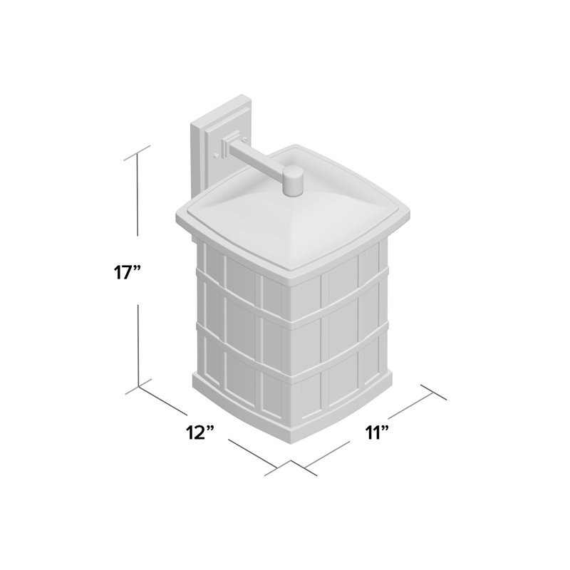 Cayman Steel Wall Light, White Lustre