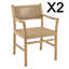 Set Of 2 Synthetic Garden Armchairs