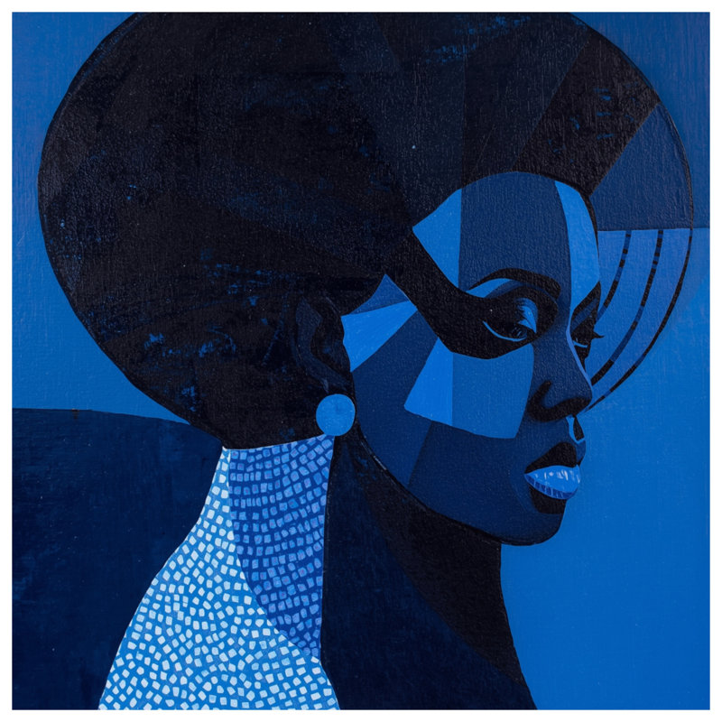 Coussins Blue Portrait, 16 po x 16 po