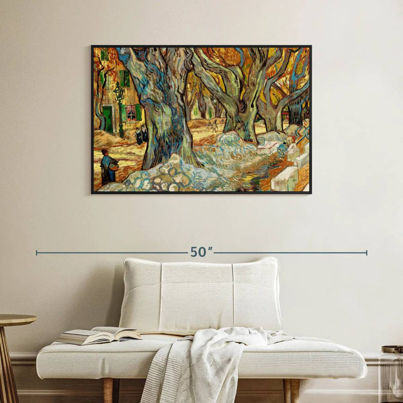 The Large Plane Trees, Floating Frame Black, 40" X 27"