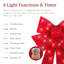 Set Of 3 Pre-Lit Christmas Bows, Indoor/Outdoor LED Holiday Decor W/ 8 Light Functions - Red