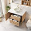Meuble-lavabo sur pied 36 po avec lavabo, armoire en contreplaqué et 4 pieds en métal, pré-assemblé