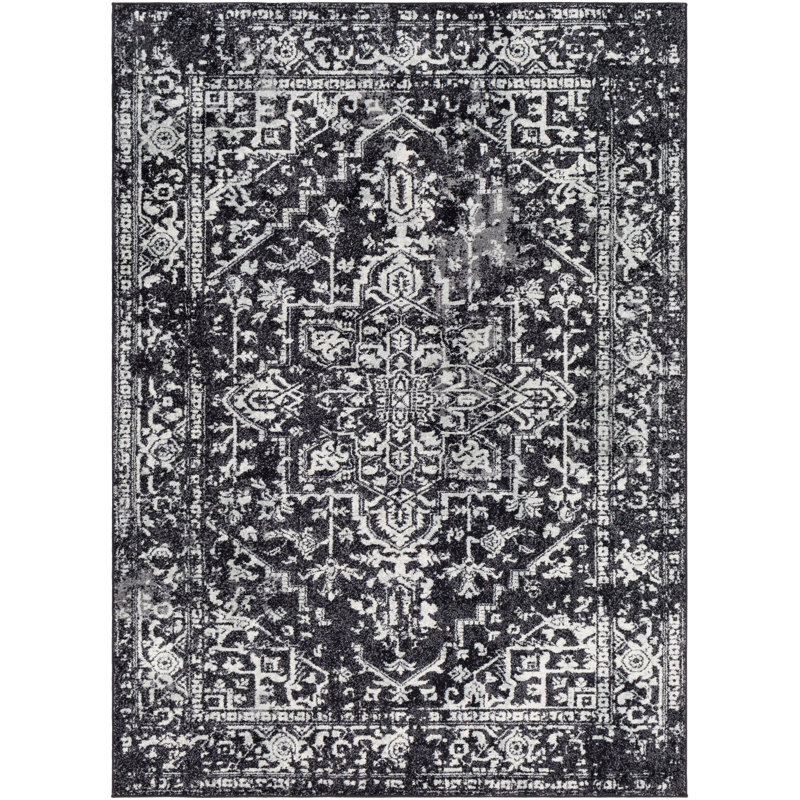 Tapis à motif oriental Adelia, Rectangle 3 pi 11 po x 5 pi 7 po