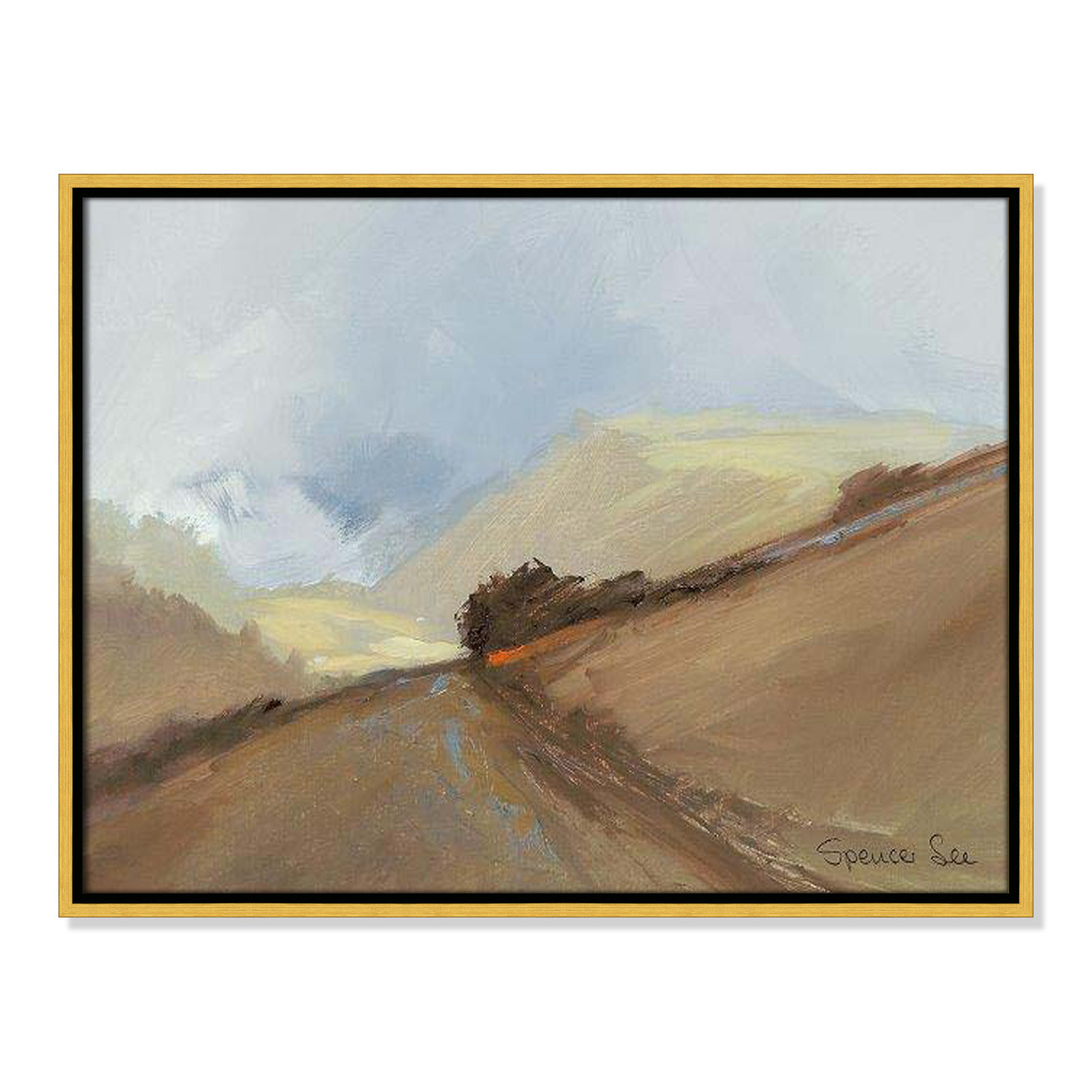 Heaven And Earth II by Spencer Lee, 19.5'' H x 25.5'' W x 2'' D, Gold Framed