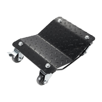 Ensemble de 2 roulettes robustes pour roulettes de 3 000 lb avec roulettes verrouillables et plateforme en diamant pour la réparation automobile