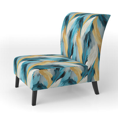 Fauteuil de chambre Turquoise Contemporary Ikat Fusion