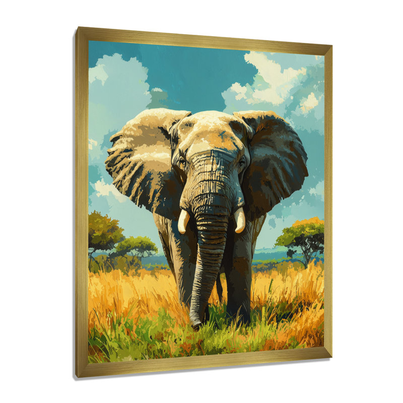 Inman - Animals Wall Art Prints, H 20 po x l 12 po, Reproduction encadrée sans passe-partout, Doré
