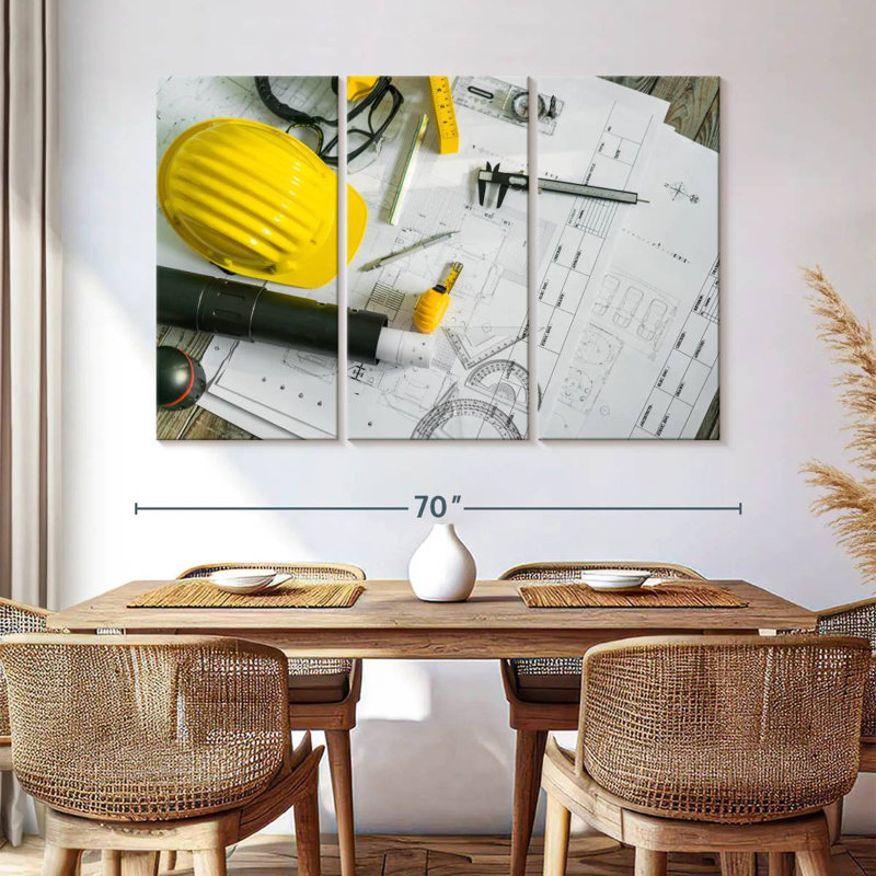 Alcaraz Drawing And Construction Tools, 42" H x 65" W