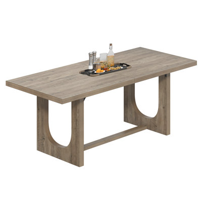 Rectangular 70" Dining Table with Unique Base