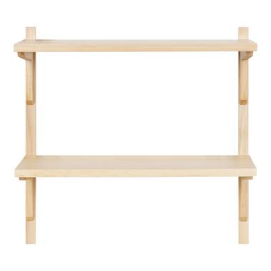 AllModern Shea Poplar Floating Shelf with Hooks & Reviews