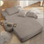 Luxueuse chaise longue en velours côtelé moelleux avec 3 coussins, canapé-lit convertible avec poche de rangement, conception sans cadre et mousse de compression pour les petits espaces, salon, appartement, café-2045143851
