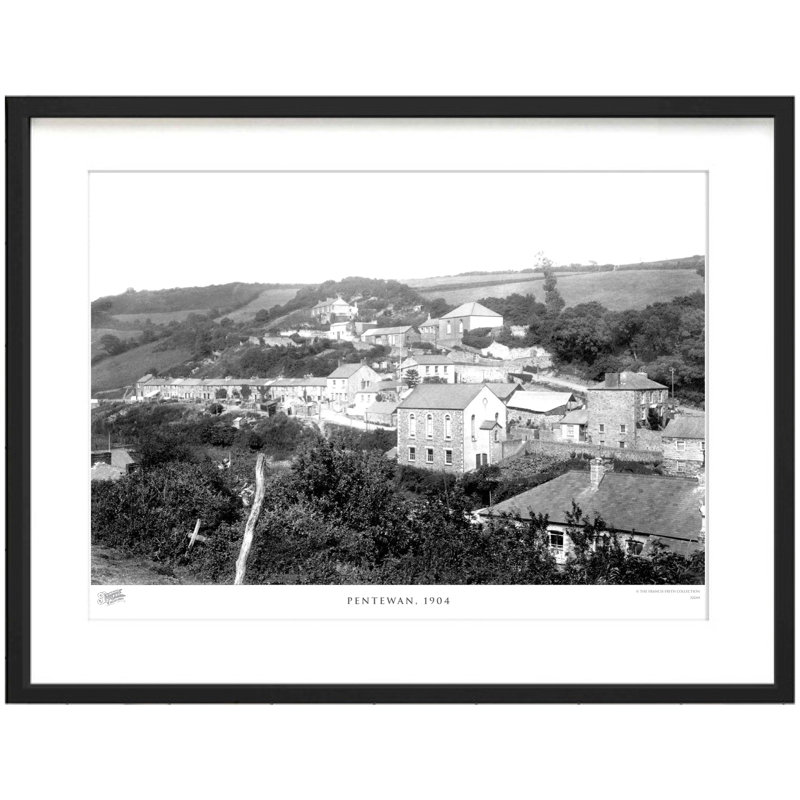 Pentewan, 1904 - Single Picture Frame Print, 60cm H x 80cm W x 2.3cm D