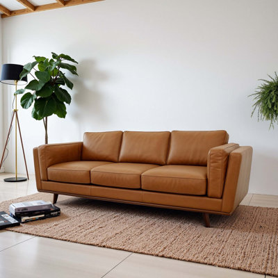 Canapé en cuir véritable Chase