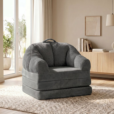 Upholstered Convertible Accent Barrel Chair