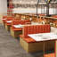 Banc rembourré en similicuir Light Luxury