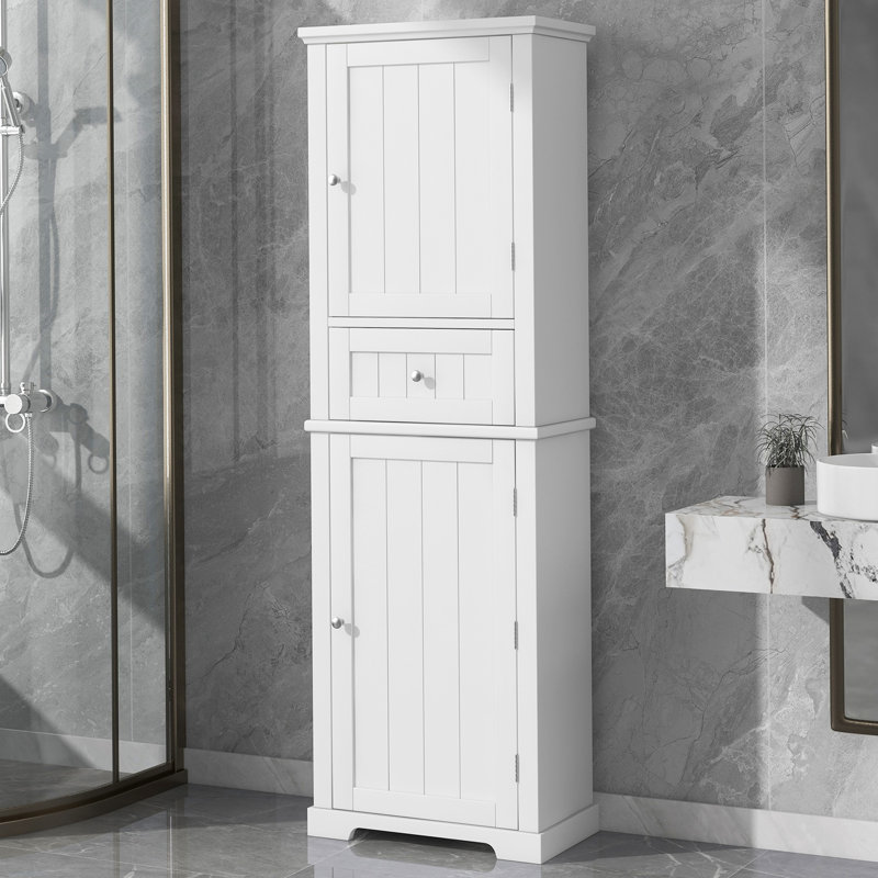 Katte 67.7'' Freestanding Bathroom Cabinet, White